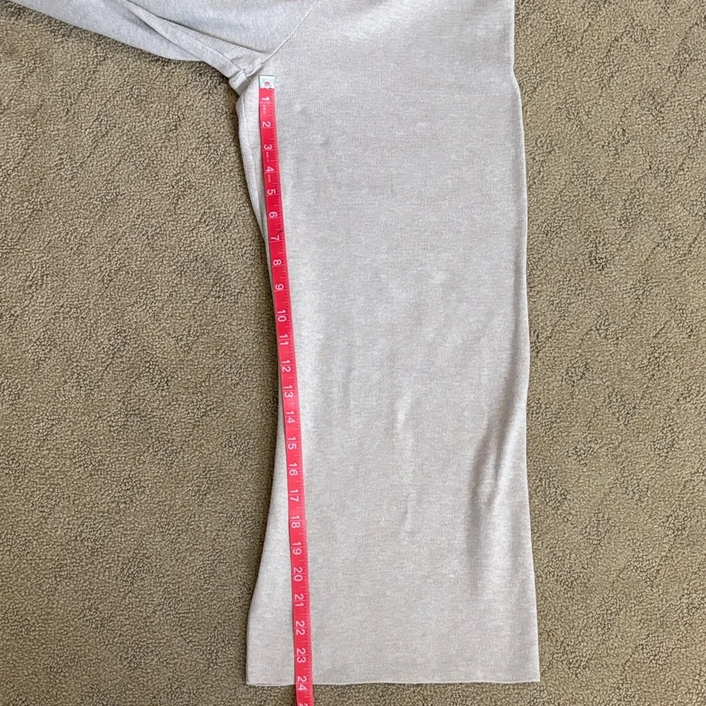 Women's V-Neck Sweater and pants set  in Tan - Picture 7 of 10